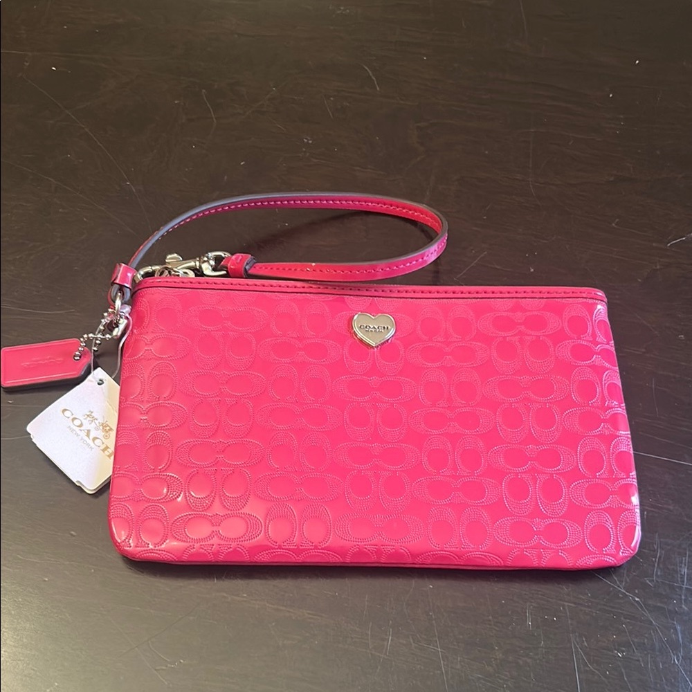 Coach Pink Wristlet Clutch